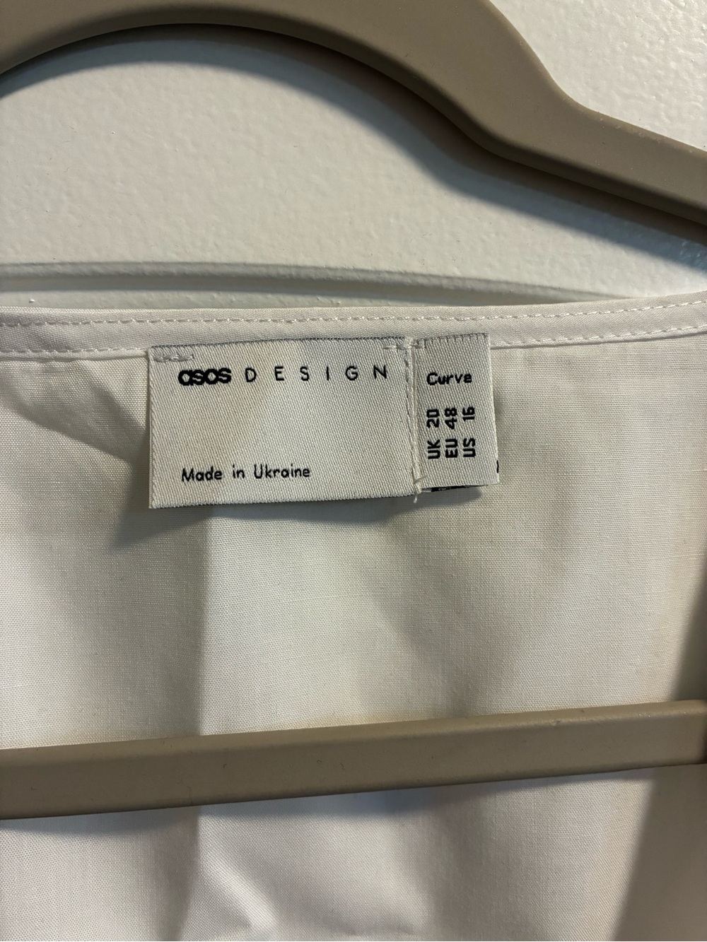 ASOS Curve White Ruffle Wrap Peplum Blouse - Picture 3 of 3